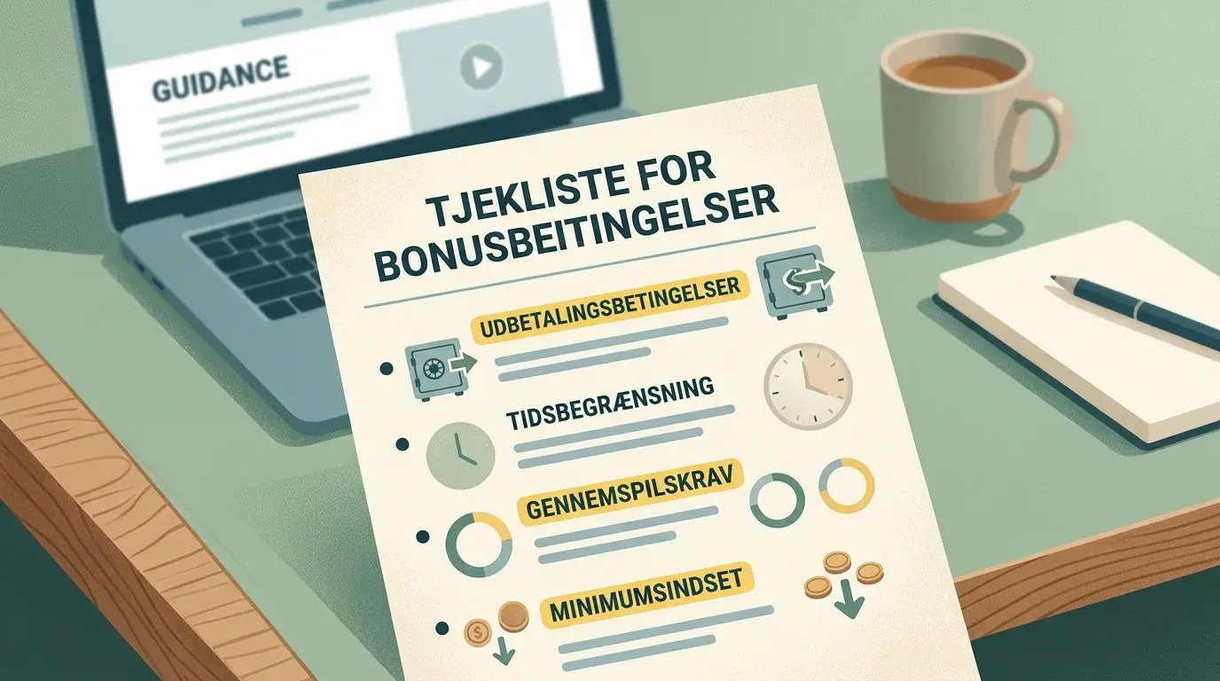 Oversigt over bonusvilkår, gennemspil og røde flag ved casino-reklamer